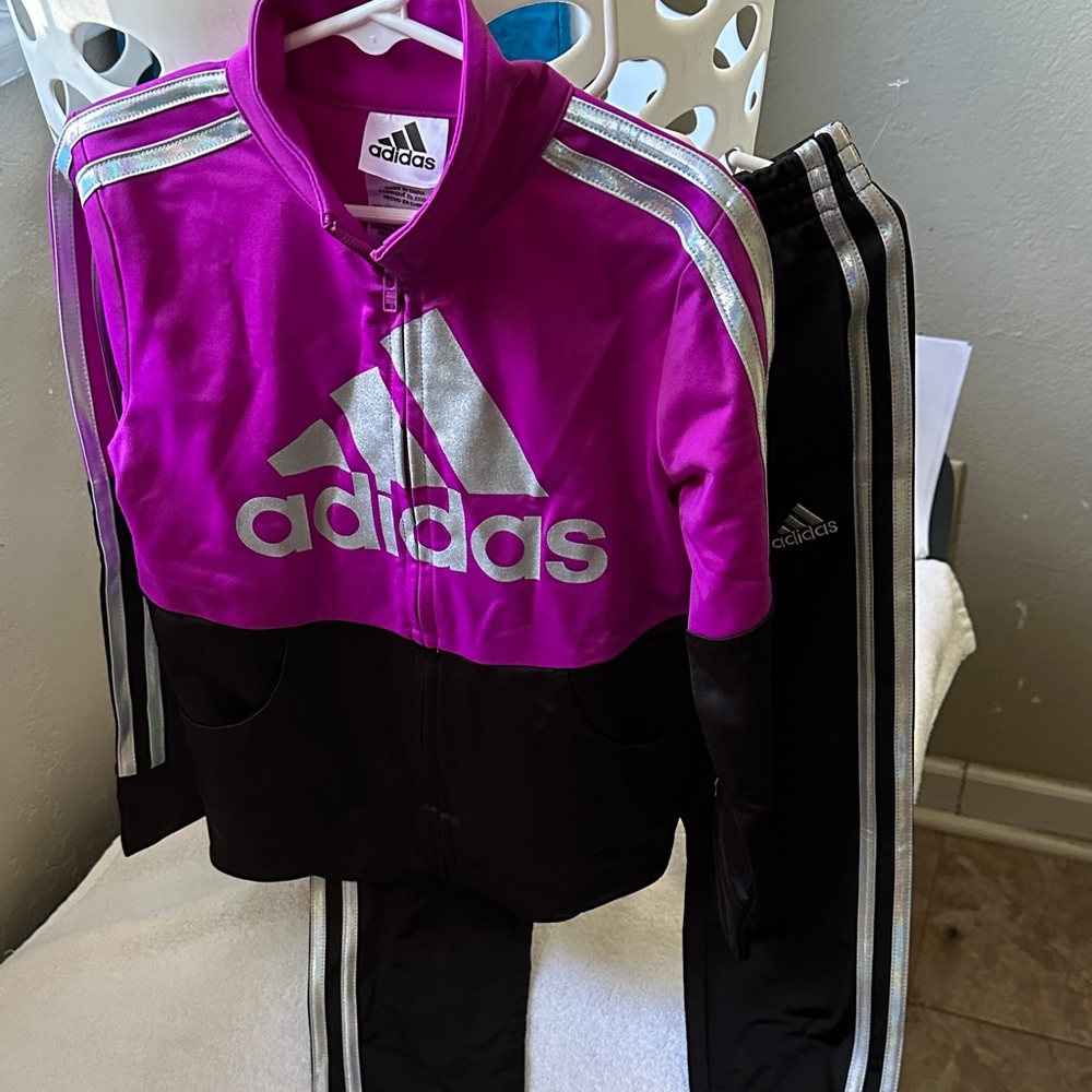 adidas Kids Matching Set in Pink and Black